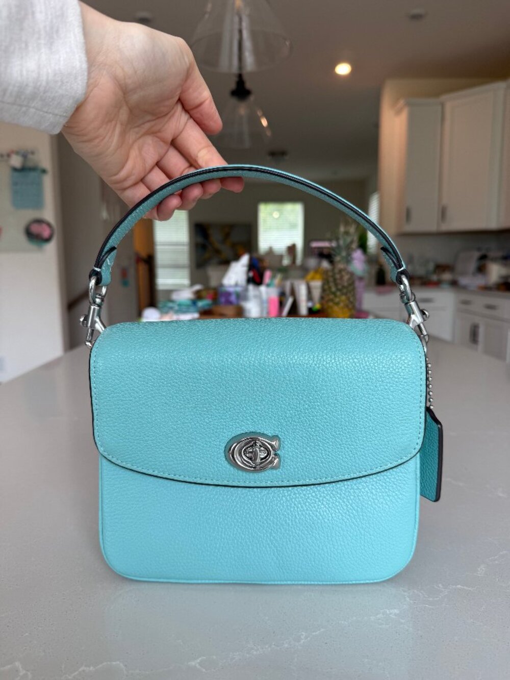 Coach Women’s Cassie 19 Leather Crossbody - Faded Blue Excellent Condition